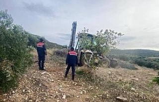 Hazine arazisinde izinsiz yer açarken yakalandı