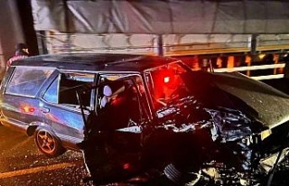 Hurdaya dönen otomobilde burnu bile kanamadı