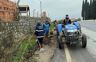 Germencik’te yol yapım çalışmaları sürüyor