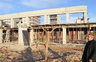 Köşk’teki yarı olimpik yüzme havuzunda çalışmalar...