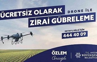 Çerçioğlu’ndan Aydın çiftçisine dronlu gübreleme...