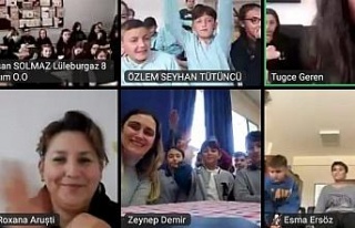 Kızılcaköy Şehit İdris Atalan Ortaokulu öğrencileri...