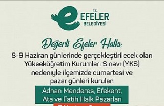 Efeler Belediyesi’nden halk pazarlarında YKS düzenlemesi