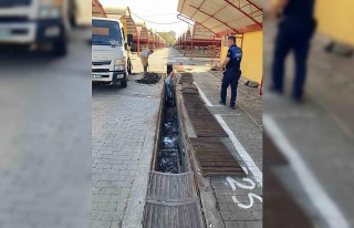 Efekent Pazar Yeri’nde mazgallar temizlendi