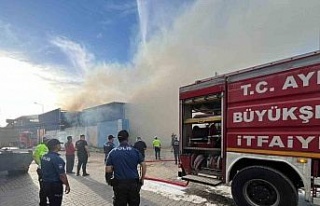 Nazilli’deki hurdacıda yangın çıktı: 2 kişi...