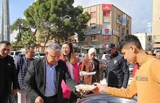 Köşk emniyeti yeni araçları için pilav hayrı...