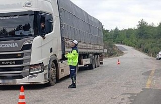 Karacasu’da ağır tonajlı araçlar denetlendi