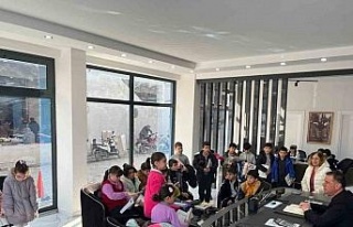 Başkan Ercan, ilkokul öğrencilerini ağırladı