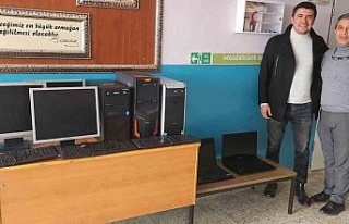 İzmirli hayırseverden Nazilli’deki okula bilgisayar...