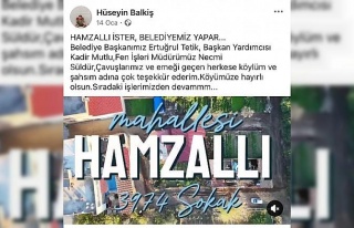 Muhtarlar sosyal medya hesaplarından Başkan Tetik’e...