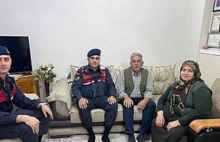 Çine’de jandarma ekipleri şehit ailelerini unutmadı