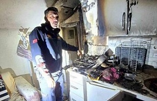 Ocakta unutulan yemek evi küle çevirdi