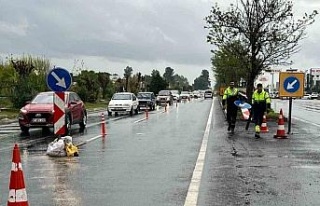 Aydın’da kavşak çalışması nedeniyle trafik...