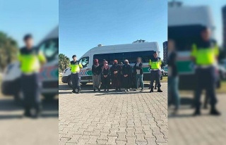 İzin belgesi bulunmayan 12 düzensiz göçmen yakalandı