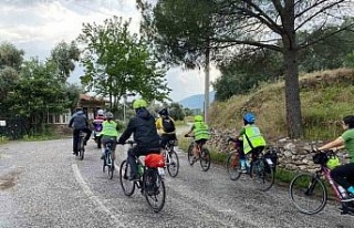 Jandarmadan bisikletçilere güvenlik desteği