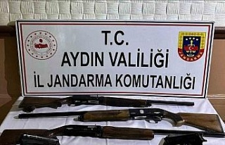 Söke’deki operasyonda tabanca ve tüfek ele geçirildi