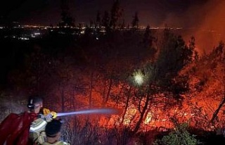 Söke’de alevler geceyi aydınlattı
