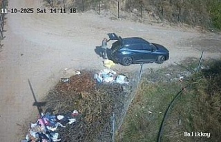 Çevreyi kirletti, kameralardan kaçamadı