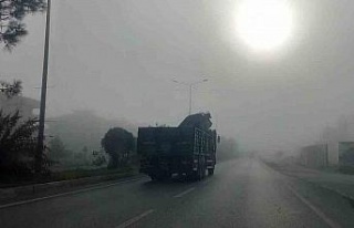 Aydın’da yoğun sis sürücülere zor anlar yaşattı