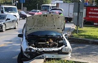 Direksiyon hakimiyeti kaybolan ehliyetsiz sürücü...