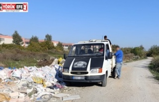 EFELER’DE KAÇAK MOLOZ DÖKÜMÜNE 47 BİN TL CEZA