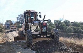 Bozdoğan Belediyesi yol çalışmalarına devam ediyor