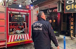 Vatandaşların dikkati iş yerini yanmaktan kurtardı