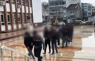 Aydın’da terör örgütü propagandası yapan şüpheliler...