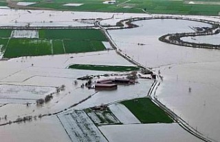 Aydın’daki taşkının izleri havadan görüntülendi