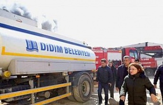 Başkan Gençay, yangın sürevini sahada takip etti