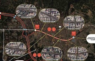 Köprülü kavşak çalışması kapsamında minibüs...