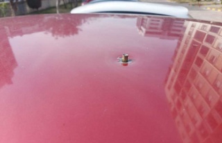 Arabanın Tavanına Mermi Saplandı 