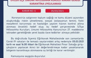 Artan Vaka Sayıları Karantinayı Beraberinde Getirdi...