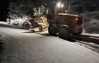 Aydın’Da Ekipler Karla Kapanan Yolları Açtı 