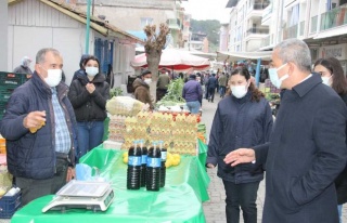 Başkan Kaplan Pazar Ziyaretlerini Sürdürüyor 