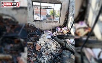 İncirliova’da ev yangını