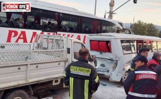 Aydın’da zincirleme trafik kazası 1 ölü 6 yaralı