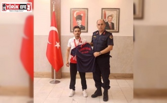 Aydın İl Jandarma Komutanı Aldemir, dünya ikincisi Sılıv’ı ağırladı
