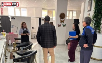 Buharkent’te güzellik salonlarına ortak denetim
