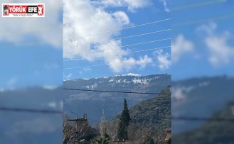 Madran Dağı zirvesi beyaza büründü