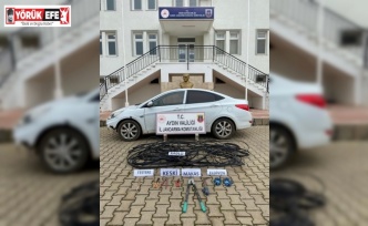 Kablo hırsızları suçüstü yakalandı