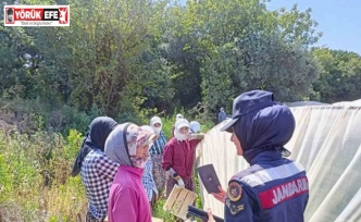 Çilek işçisi kadınlara “En iyi narkotik polisi anne” projesi anlatıldı