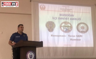 Bozdoğan’da üniversite öğrencilerine emniyetten konferans