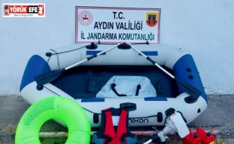 Kaçmaya çalıştığı botu şişirirken yakalandı