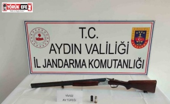 Karpuzlu’da ruhsatsız tüfek ele geçirildi