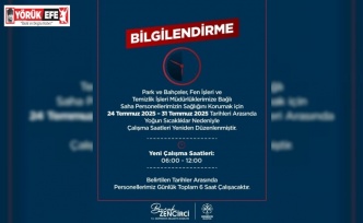 Germencik’te aşırı sıcaklara karşı mesai düzenlemesi