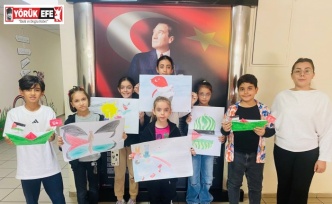 Aydın’da gençlerden Gazze’de yaşananlara sanatla dikkat çekti