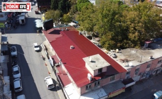 Bozdoğan Belediyesi’nden kütüphane çatısına düzenleme