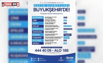 Aydın Büyükşehir, 10 ilçede defin hizmetlerini yürütecek