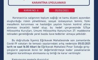 Artan Vaka Sayıları Karantinayı Beraberinde Getirdi